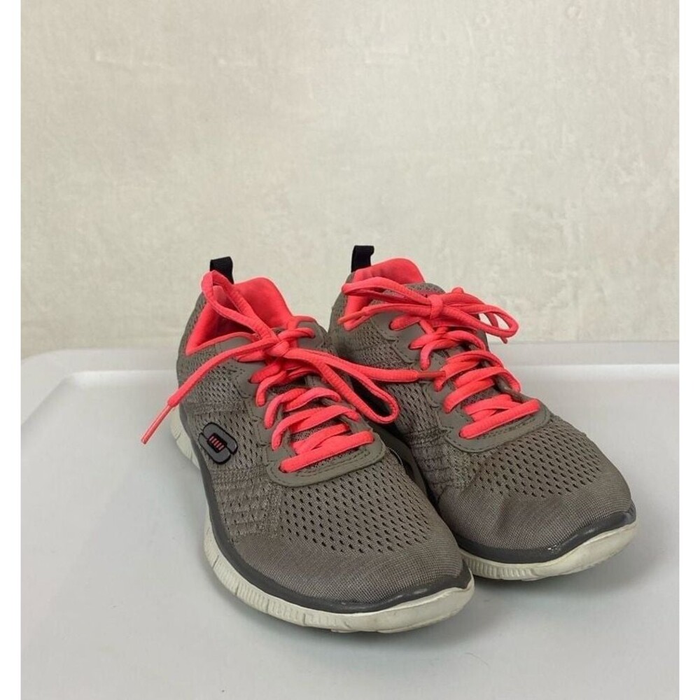 Skechers Skech-Knit Flex Sole 12058 Grey Pink Women's Sneakers Size 6.5